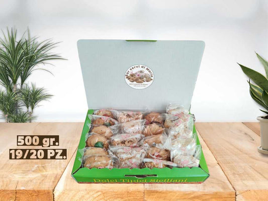 box 500g 19/20 biscotti alle mandorle dolci delizie siciliane